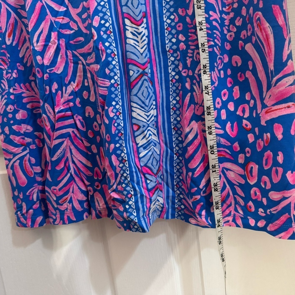 Lilly Pulitzer Blue and Pink Patterned Dress Nautical Tropical Boating - Picture 3 of 6